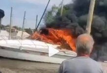 Video : Incendio de barco en Marina Punta Chica Incendio de barco