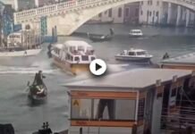 Video : Lancha fuera de control en Venecia