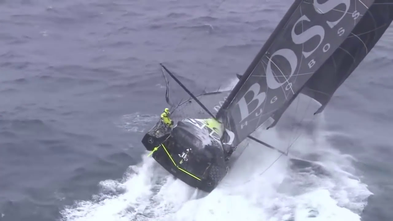 Incredible footage of Hugo Boss Alex Thompson sailing by Kerguelen ...