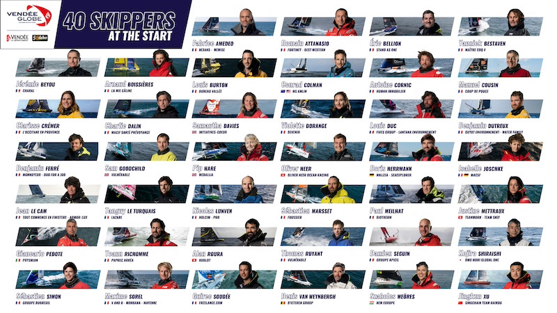 VENDÉE GLOBE : THE LIST OF 40 SKIPPERS UNVEILED - NAUTICA NEWS